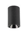 Zwarte GU10 opbouwspot - Rond, zwart aluminium, 10x6,5 cm, IP20, voor GU10