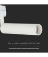 15W Samsung LED spanningsrail spot, RA90 - 100lm/W, wit, 3000K, 5 jaar garantie