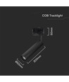 15W Samsung LED spanningsrail spot, RA90 - 24 graden, zwarte behuizing, 5 jaar garantie