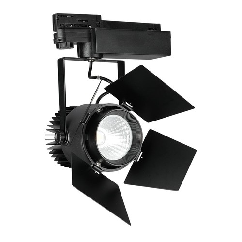 33W LED spanningsrail spot, RA90 - Samsung LED chip, 3000lm, 3000K, zwart, 5 jaar garantie