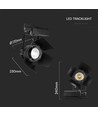 33W LED spanningsrail spot, RA90 - Samsung LED chip, 3000lm, 3000K, zwart, 5 jaar garantie
