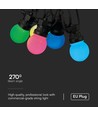 7m LED lichtsnoer met 15 RGB lampen - 0.5W/lamp, bediend via meegeleverde afstandsbediening
