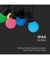 7m LED lichtsnoer met 15 RGB lampen - 0.5W/lamp, bediend via meegeleverde afstandsbediening