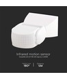 300W Bewegingssensor - Infrarood 180D, Wit, IP65