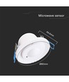 300W Microgolf bewegingssensor - 360°, wit, IP20, bereik 1-8m, instelbare lux en tijd