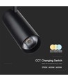 30W/40W trackspot, RA90, zwart - CCT, 35 graden, COB LED