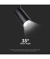 30W/40W trackspot, RA90, zwart - CCT, 35 graden, COB LED