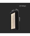 20W LED buiten wandlamp - IP65, 2300lm, zwart, warm wit, 40cm hoog