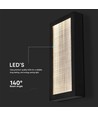 20W LED buiten wandlamp - IP65, 2300lm, zwart, warm wit, 40cm hoog