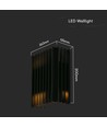 12W LED wandlamp met up/down licht - IP65, zwart, 4000K, 1250lm, 340° stralingshoek