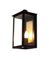 E14 buitenwandlamp - Zwart, IP65, ijzer, zonder lichtbron