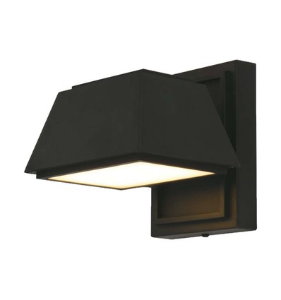 15W LED wandlamp met up/down licht - IP65 buiten, 130lm/W, zwart, 16x16,5cm, incl. lichtbron