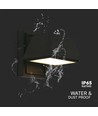 15W LED wandlamp met up/down licht - IP65 buiten, 130lm/W, zwart, 16x16,5cm, incl. lichtbron