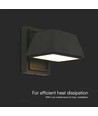 15W LED buitenwandlamp - 16x16,5x16,4mm, 4000K, zwart, IP65