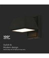 15W LED buitenwandlamp - 16x16,5x16,4mm, 4000K, zwart, IP65