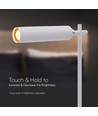 Oplaadbare 3-in-1 LED-lamp - Magnetisch, wit, dimbaar, incl. voet en 2 stuks montagebeugels