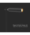 Oplaadbare 3-in-1 LED-lamp - Magnetisch, zwart, dimbaar, incl. voet en 2 stuks montagebeugels