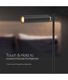 Oplaadbare 3-in-1 LED-lamp - Magnetisch, zwart, dimbaar, incl. voet en 2 stuks montagebeugels