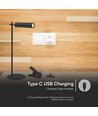 Oplaadbare 3-in-1 LED-lamp - Magnetisch, zwart, dimbaar, incl. voet en 2 stuks montagebeugels