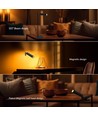 Oplaadbare 3-in-1 LED-lamp - Magnetisch, zwart, dimbaar, incl. voet en 2 stuks montagebeugels