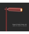 Oplaadbare 3-in-1 LED-lamp - Magnetisch, rood, dimbaar, incl. voet en 2 stuks montagebeugels