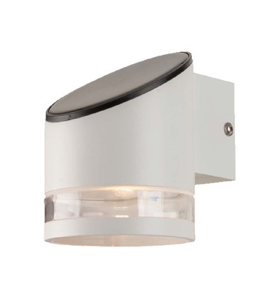 1W Solara wandlamp op zonne-energie - 3000K, wit, IP54, 70lm, batterij en zonnepaneel