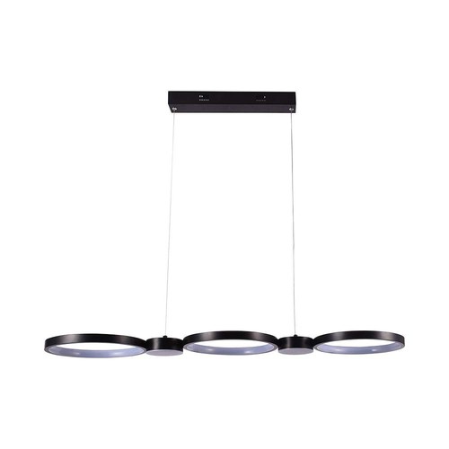 38W LED hanglamp, 100cm - Zwart, 4560lm, 4000K, incl. lichtbron