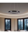 19W Hanglamp - 4000K, Kristal Acryl Binnenin, Zwarte Behuizing