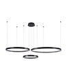 57W LED hanglamp - (40x60x80cm), 4000K, kristal acryl binnen, zwarte behuizing