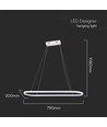 24W Hanglamp - LED (80x20x100cm), 4000K, wit armatuur