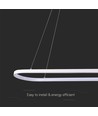 24W Hanglamp - LED (80x20x100cm), 4000K, wit armatuur