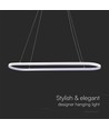 24W Hanglamp - LED (80x20x100cm), 4000K, wit armatuur