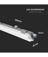120cm 18W Waterdicht armatuur met buis - IP65, incl. 1 st. LED-buis