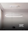 24W Hanglamp - LED (80x20x100cm), 4000K, wit armatuur