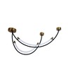 20W LED pendellamp / plafondlamp, L100x60cm - 2500lm, zwart en goud, IP20, incl. lichtbron
