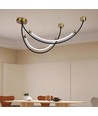 20W LED pendellamp / plafondlamp, L100x60cm - 2500lm, zwart en goud, IP20, incl. lichtbron
