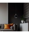 9W LED pendellamp - 1000lm, zwart, 10x10x100cm, IP20 binnen