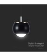 9W LED pendellamp - 1000lm, zwart, 10x10x100cm, IP20 binnen