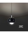 9W LED pendellamp - 1000lm, zwart, 10x10x100cm, IP20 binnen
