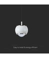 9W LED pendellamp, wit - 1000lm, 111lm/W, 10x10x100cm, incl. lichtbron
