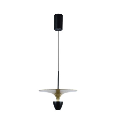 9W designer pendellamp - Zwart/Goud, 1000lm, IP20, metaal, 30x320x100cm