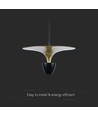 9W designer pendellamp - Zwart/Goud, 1000lm, IP20, metaal, 30x320x100cm