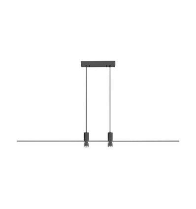 19W LED pendellamp - 80cm, zwart, 2160lm, incl. lichtbron