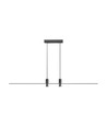 19W LED pendellamp - 80cm, zwart, 2160lm, incl. lichtbron