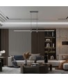 19W LED pendellamp - 80cm, zwart, 2160lm, incl. lichtbron