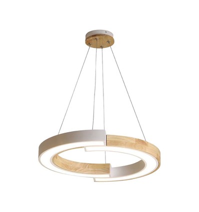 32W Hanglamp - LED, 43x100, 4000K, Wit, Hout