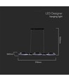 97cm 38W LED pendel - 120lm/W, 4560lm, zwarte behuizing, 3000K, incl. lichtbron