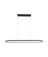 24W LED pendel, 80x100cm - Zwart, 3000lm, 120 graden, incl. lichtbron