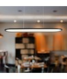 24W LED pendel, 80x100cm - Zwart, 3000lm, 120 graden, incl. lichtbron