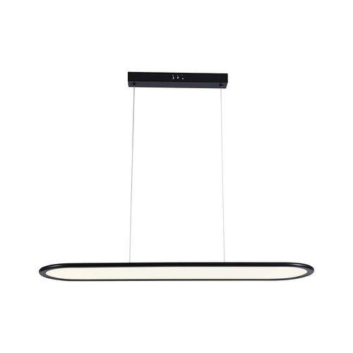 24W LED pendel, 80x100cm - 3000lm, zwarte behuizing, 120 graden, incl. lichtbron